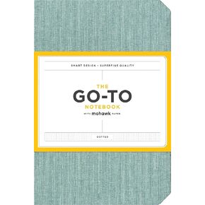 Go-to Notebook with Mohawk Paper, Sage Blue Dotted (Simple Dotted Page Notebook, Lay Flat Productivity Journal)