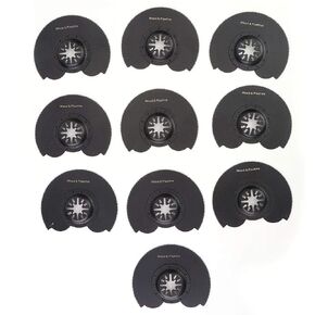 91mm Semicircle Saw Blades, 10Pcs Semicircle High Carbon Steel High Hardness Oscillating Multi Wood Grinding Tool