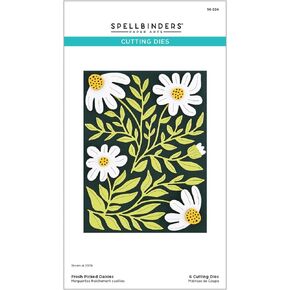 Spellbinders Fresh Picked Daisies Etched Dies, Metal
