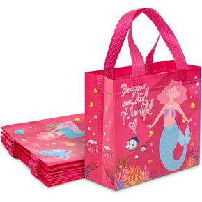 VGOODALL 6 Pack Reusable Dinosaur Gift Bags with Handles, Large 8x3.5x8 Inch Party Favor Bags for Kids Birthdays, Gift Wrapping