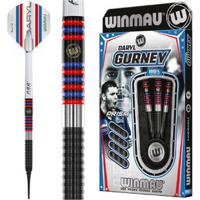 Winmau Daryl Gurney Superchin 85% Tungsten Edition Professional Tungsten Darts Set with Flights and Stems (Shafts)