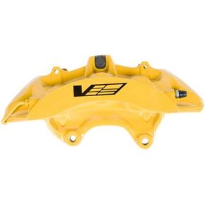 GM Genuine Parts 172-2521 Yellow Front Driver Side Disc Brake Caliper Assembly with Cadillac V Logo