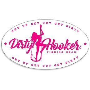 Dirty Hooker Fishing Gear Vintage Stickers for Adults - Laptop Stickers for Teens - Cool Stickers - Decal Stickers - Adult Stickers - Stickers for Men and Women - Computer Stickers