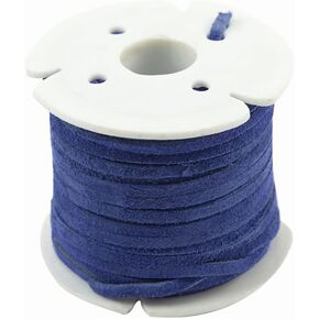 Treasure Gurus Cobalt Blue 3mm Leather Lace Spool Jewelry Making Thread 25 Yd Suede Roll