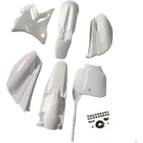 YZ85 White Plastic Body Fender Kit for YZ85 2002-2014 Pit Dirt Bikes Including Mounting Screw