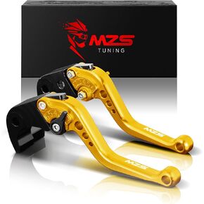 MZS الذهب دراجة نارية الفرامل عتلات الفاصل قابل للتعديل قصيرة باستخدام الحاسب الآلي متوافق مع CBR600 CBR 600 F2 F3 F4 F4i | شادو 600 | سي بي 600 اف 599 | NT650 هوك | VT500FT