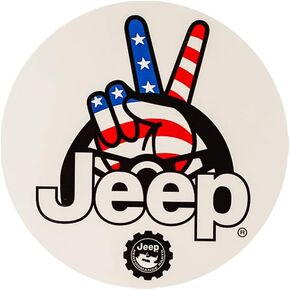 Jeep Wave Logo Vinyl Sticker (4" Circle)