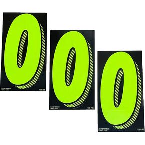 EZ Line Vinyl Decals for Cars Chartreuse Large Number Stickers Windshield Pricing Number (Number 0)
