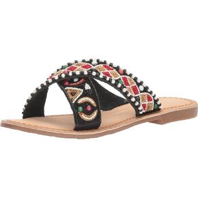 Purfect Beaded Slide Sandal