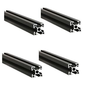 Silver 2020 Aluminum Extrusion Profile Four Holes Linear Rail 2020 Aluminum Profile Frame Machine DIY 3D Printer Workbench CNC (500mm) 4PCS
