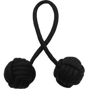 Fidget Beads Skill Toys, Fidget Toys, Parachute Cord and Steel Beads Handmade Fidget Beads, Beginners Worry Beads, Portable EDC Leisure Toys (Black)