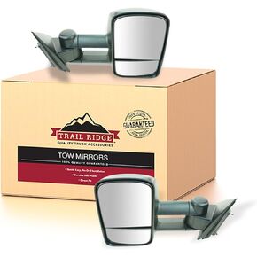 Trail Ridge Towing Mirror Manual Textured Left Right LH RH Pair for Chevy GMC