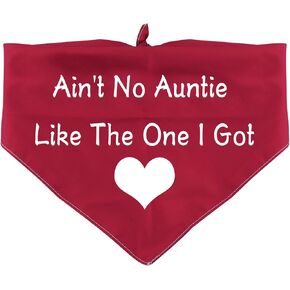 PXTIDY Ain't No Auntie Like The One I Got Dog Bandana Dog Aunt Reversible Triangle Bibs Pet Scarf Pet Bandanas for Dogs (Ain't No Auntie)