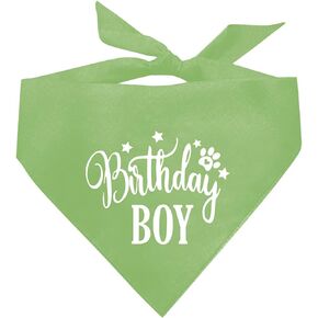 Birthday Dog Bandana, Happy Birthday Dog Bandana, Dog Bandana for Small Medium Large Dogs, Boy Dog Birthday, Light Green Dog Bandana, Gift for Dog Lover, Dog 1st Birthday Boy (A20)