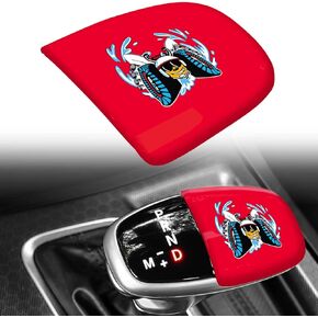 for Dodge Challenger Charger Durango Accessories 2015-2024 - Gear Shift Knob Trim Cover- ABS Plastic with Unique Scat Style Surface, Perfect for Decoration - Jet Black