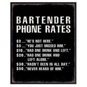 Bar Wall Art Funny Quotes - Bar Sign Rustic Decor - Bar Quotes Wall Decor - Pub Sign - Bar Room Decor Man Cave Art - Black and White Cafe Wall Art Bar Decorations - Home Bar Decor Gifts for Men 8x10