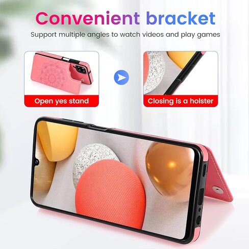 Galaxy A12 Case A12 Card Credit Holder Wallet Protective Cover with Card Slot and Slim Purse Leather Case for Galaxy A12 (Gold) in Kuwait