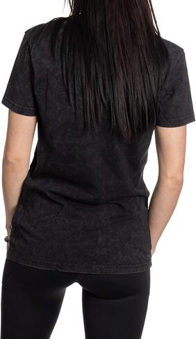 Calhoun NHL Womens Acid Wash Round Neck Block Logo T-Shirt in Saudi Arabia