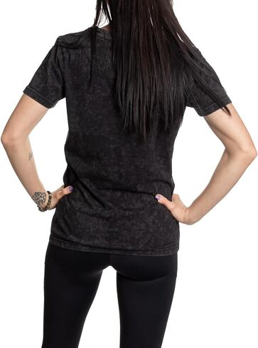 Calhoun NHL Womens Acid Wash Round Neck Block Logo T-Shirt in Saudi Arabia