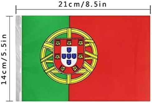 البرتغال البرتغالية سلسلة راية العلم، 16 قدم 20 سلسلة أعلام صغيرة، 5.5 × 8.2 بوصة سلسلة راية العلم، ديكورات الحفلات الداخلية والخارجية. in Saudi Arabia
