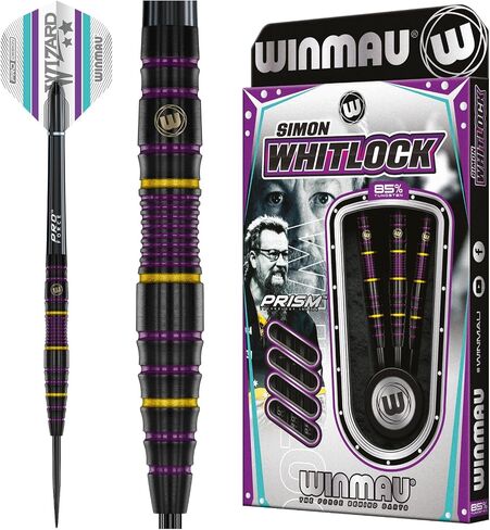 Winmau Simon Whitlock The Wizard 85% Tungsten Edition Professional Tungsten Darts Set with Flights and Stems (Shafts) in Saudi Arabia