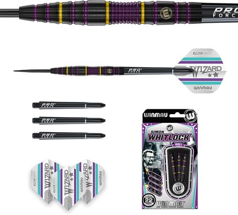Winmau Simon Whitlock The Wizard 85% Tungsten Edition Professional Tungsten Darts Set with Flights and Stems (Shafts) in Saudi Arabia