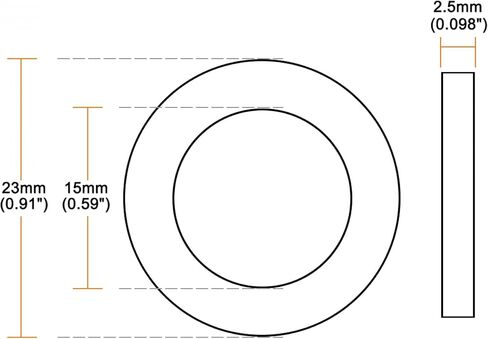 uxcell Rubber Flat Washers 11mm OD 5mm ID 1.2mm Thickness for Faucet Pipe Water Hose, Pack of 30 in Saudi Arabia