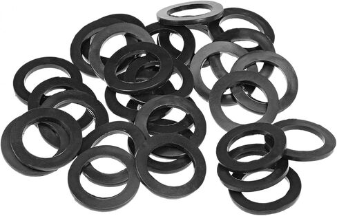 uxcell Rubber Flat Washers 11mm OD 5mm ID 1.2mm Thickness for Faucet Pipe Water Hose, Pack of 30 in Saudi Arabia