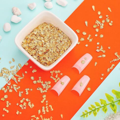 Loopeer 2000 جهاز كمبيوتر شخصى المحيط تحت عنوان الراتنج الحشو الصيف الذهب قذيفة نجم البحر صدف سبائك الايبوكسي الراتنج الإمدادات البسيطة البحر الراتنج ملء السحر لمسمار الفن صنع المجوهرات الحرفية in Kuwait