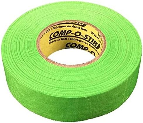 3 Rolls of Comp-O-Stik NEON Green Hockey Lacrosse Bat Cloth Stick Tape Athletic Tape (3 Pack) Made in The U.S.A. 1" X 60' in Kuwait