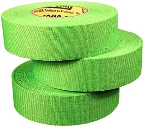 3 Rolls of Comp-O-Stik NEON Green Hockey Lacrosse Bat Cloth Stick Tape Athletic Tape (3 Pack) Made in The U.S.A. 1" X 60' in Kuwait