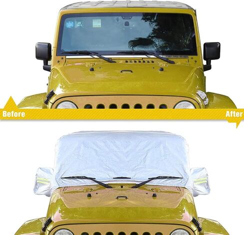 JSCARLIFE Car Waterproof Rain Sunshade Cover for 1987-2022 Jeep W-Rangler YJ TL JK JL 2 Door Windproof Dustproof Scratch Resistant Outdoor UV Protection Auto Cover in Saudi Arabia