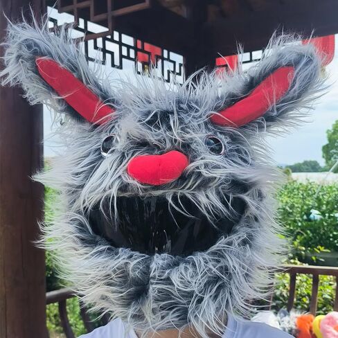 Motorcycle Helmet Cover Full Face Dust Cap Motorcycle Helmet Fun Rides, Cartoon Fluffy Plush Set for Motorcycle Christmas Hats Gift in Saudi Arabia