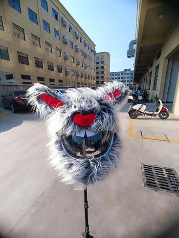 Motorcycle Helmet Cover Full Face Dust Cap Motorcycle Helmet Fun Rides, Cartoon Fluffy Plush Set for Motorcycle Christmas Hats Gift in Saudi Arabia