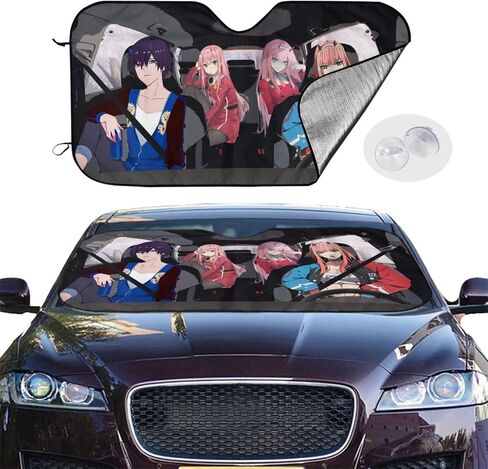 Anime Car Windshield Sun Shade for Auto - Front Window Sun Shade Visor Shield Cover Block UV Rays - 51x27.5 in in Saudi Arabia
