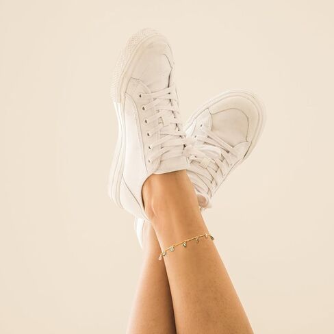 Gold Anklet for Women 14K Gold Plated Trendy Dainty Link Chain Ankle Bracelets Adjustable Anklets Handmade Simple Gold Jewelry Gifts in Kuwait