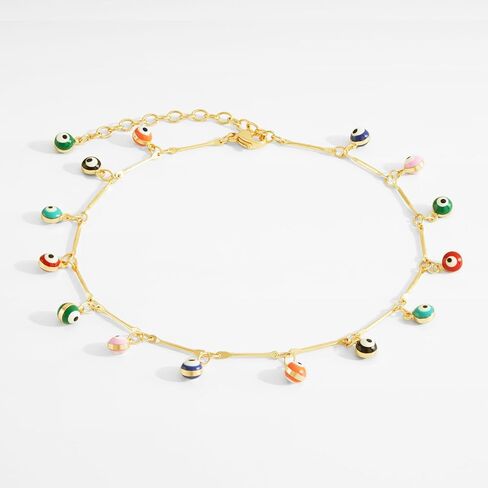 Gold Anklet for Women 14K Gold Plated Trendy Dainty Link Chain Ankle Bracelets Adjustable Anklets Handmade Simple Gold Jewelry Gifts in Kuwait