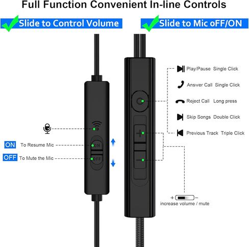 USB C Wired Headphones with Mic for iPhone 15, Type C Earbuds Magnetic Volume Control Mute Function Noise Cancelling for Samsung S24 S23 A55 A54 Galaxy Z Fold Flip 5 iPad OnePlus 12 11 Pixel 8 Pro 7 6 in Saudi Arabia