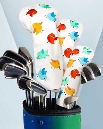 Golf Club Covers for Woods and Drivers, Birdie Driver Headcover,Birds Golf Head Covers,Golf Headcovers 3pcs in Saudi Arabia