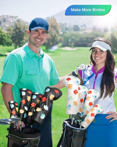 Golf Club Covers for Woods and Drivers, Birdie Driver Headcover,Birds Golf Head Covers,Golf Headcovers 3pcs in Saudi Arabia