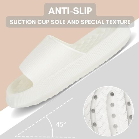 Pillow Slippers for Women and Men Quick Drying Thick Sole Shower Slides Non Slip House Bathroom Ultra Cushion Beach Sandals Lightweight in Saudi Arabia