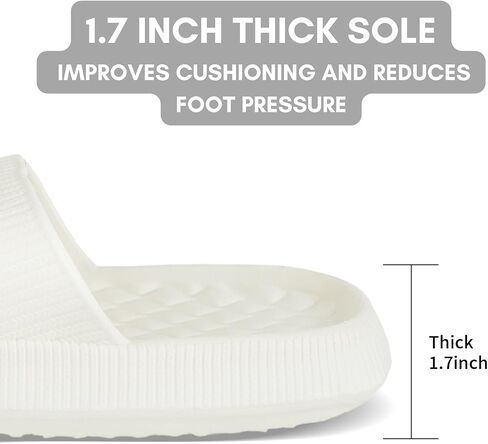 Pillow Slippers for Women and Men Quick Drying Thick Sole Shower Slides Non Slip House Bathroom Ultra Cushion Beach Sandals Lightweight in Saudi Arabia