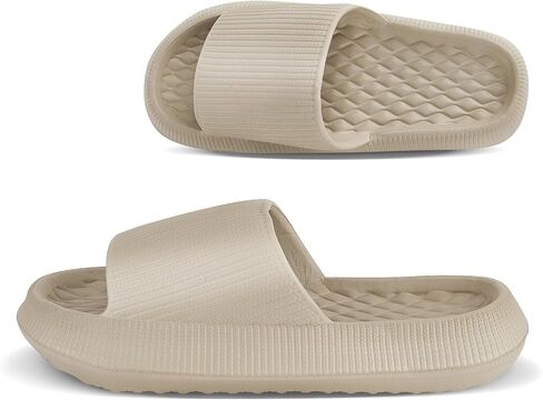 Pillow Slippers for Women and Men Quick Drying Thick Sole Shower Slides Non Slip House Bathroom Ultra Cushion Beach Sandals Lightweight in Saudi Arabia