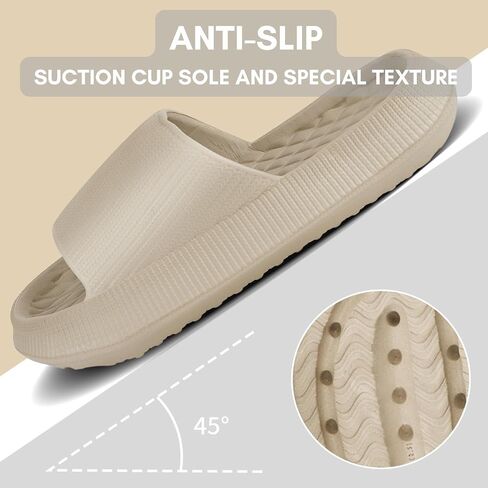 Pillow Slippers for Women and Men Quick Drying Thick Sole Shower Slides Non Slip House Bathroom Ultra Cushion Beach Sandals Lightweight in Saudi Arabia