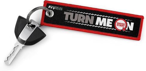 سلاسل مفاتيح KEYTAILS، علامة مفاتيح عالية الجودة للدراجات النارية، سكوتر، ATV، UTV [Turn Me On، Ride Me] أحمر in Kuwait