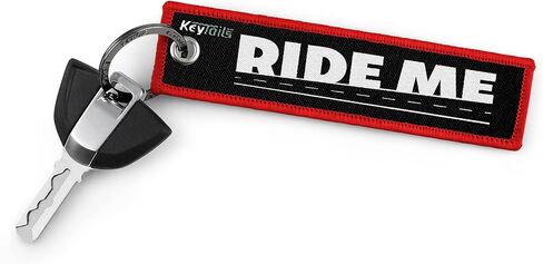 سلاسل مفاتيح KEYTAILS، علامة مفاتيح عالية الجودة للدراجات النارية، سكوتر، ATV، UTV [Turn Me On، Ride Me] أحمر in Kuwait