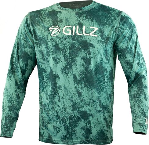 Gillz Men's Extreme Grunge Scales Long Sleeve UV Protective Lightweight Moisture Wicking Quick-Dry Breathable Fishing Shirt in Saudi Arabia