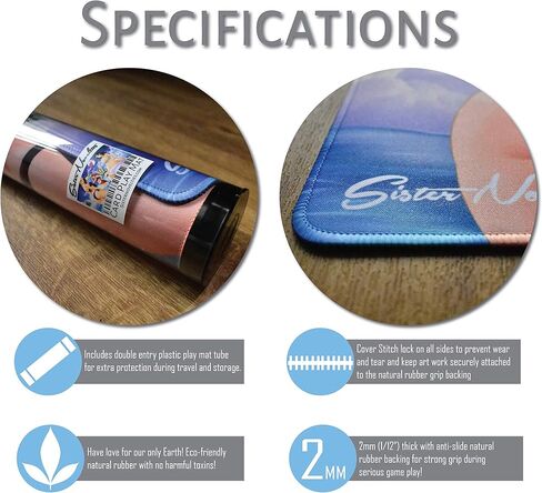 بساط لعب MTG (بساط لعب للرسوم المتحركة مع تخزين أنبوبي لمفرش اللعب) بساط لعب TCG من المطاط السميك من النيوبرين MTG مع خياطة قفل الغطاء، ملحقات MTG، ملحقات Magic The Gathering in Kuwait