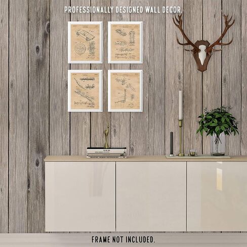 Vintage Diecast Toys Patent Prints, 4 (8x10) Unframed Photos, Wall Art Decor Gifts for Home Office Gears Garage Shop Studio School Engineer Student Teacher Coach Hot Wheels Car Builder Creator Fans in Saudi Arabia