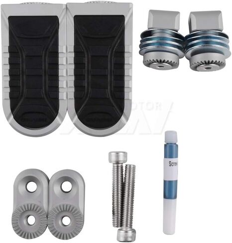 لسيارة BMW R1150GS 1999-2004، R1150RT 2001-2005، R1200RT 2005-2018، K1600GT 2010-2016 مسند قدم قابل للتعديل للدراجة النارية أوتاد قدم للركاب قابلة للتعديل (B-فضي) in Kuwait